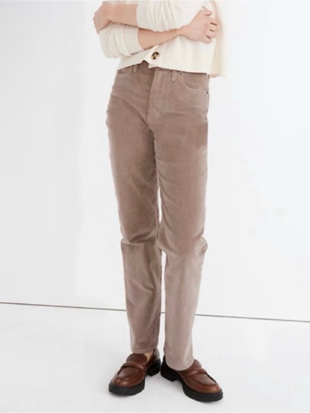 Madewell Corduroy The Perfect Vintage Straight Jean - Size 25p